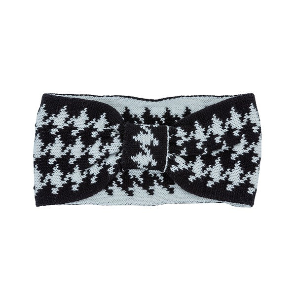 HOUNDSTOOTH BOW HEAD BAND