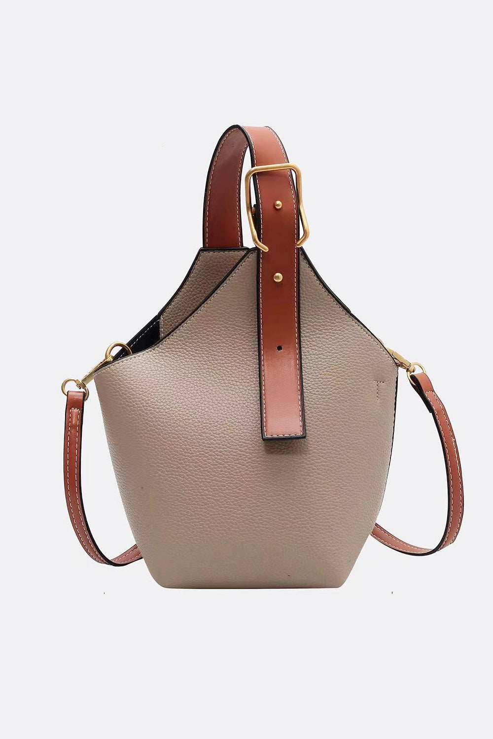 Fashion Vegan Leather Bucket Bag